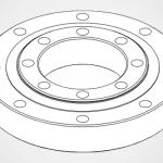 VU140179 Four Point Contact Ball Slewing Ring Bearing